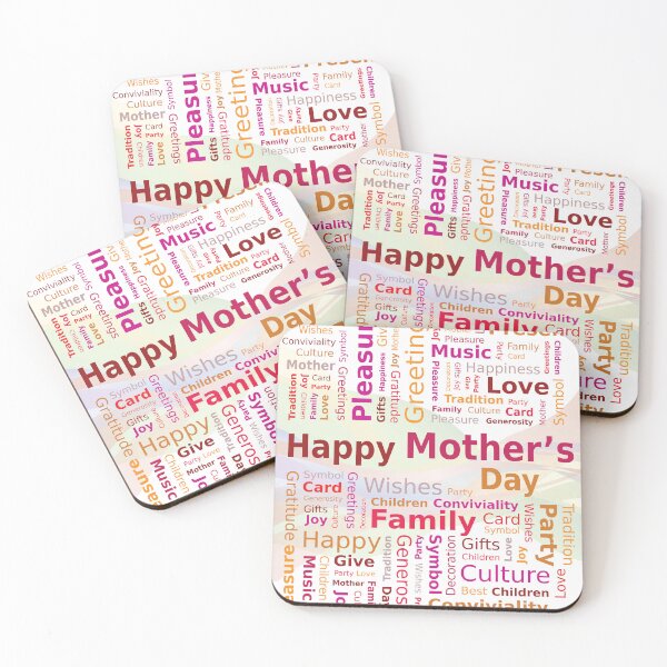 Item preview, Happy Mother's Day in English Vague Word Cloud Thanks Gratitude designed and sold by WinfinityDesigns.