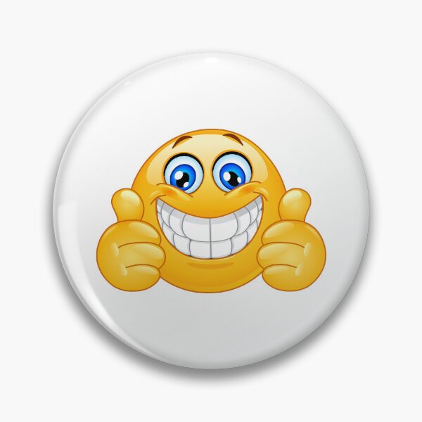 Item preview, Big Smile Emoji with Thumbs up designed and sold by Yael Weiss.