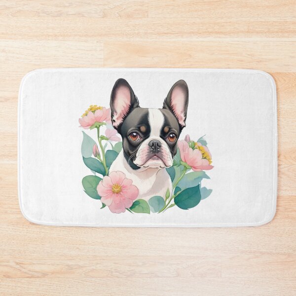 Item preview, Cute Boston Terrier Dog watercolor generative ai designed and sold by juoctaviniarts.