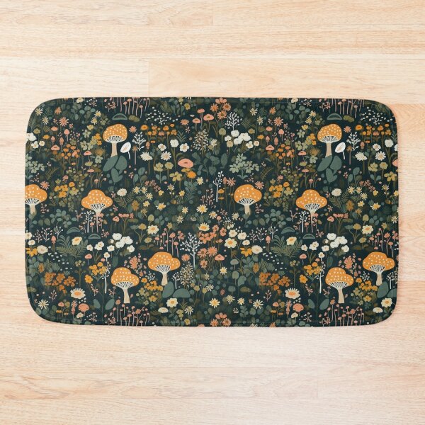Item preview, Whimsyland Cartoonish Orange and White Floral Forest designed and sold by MuseMavenDesign.