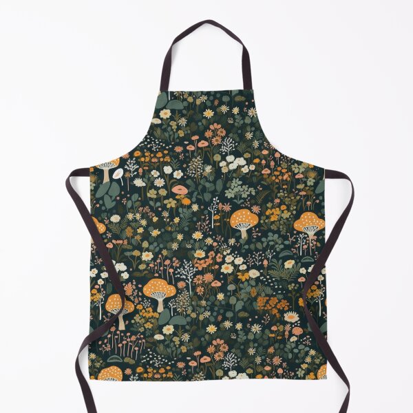 Artikelvorschau, Whimsyland Cartoonish Orange und Weißer Blumenwald entworfen und verkauft von MuseMavenDesign.