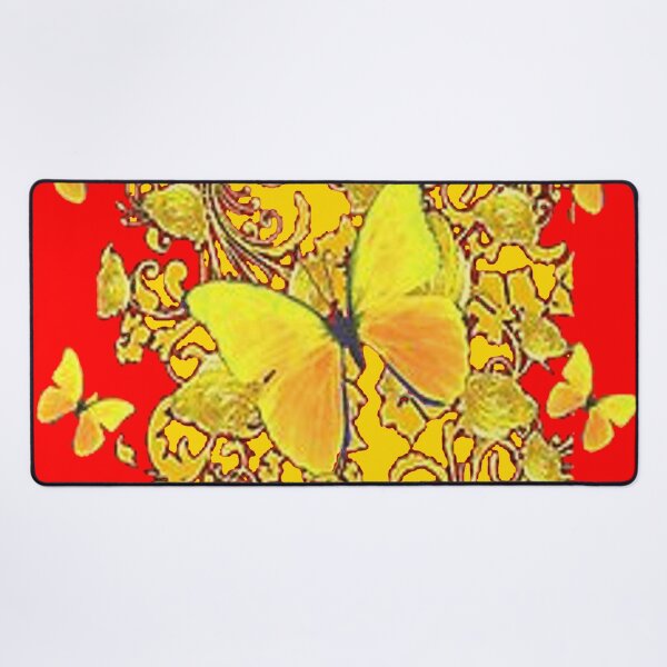 Item preview, GOLDEN BUTERFLIES DESIGN ABSTRACT RED ART designed and sold by sharlesart.