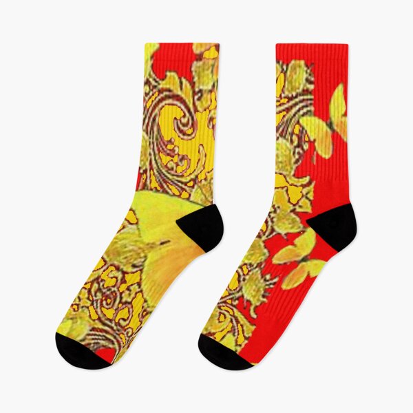 Item preview, GOLDEN BUTERFLIES DESIGN ABSTRACT RED ART designed and sold by sharlesart.