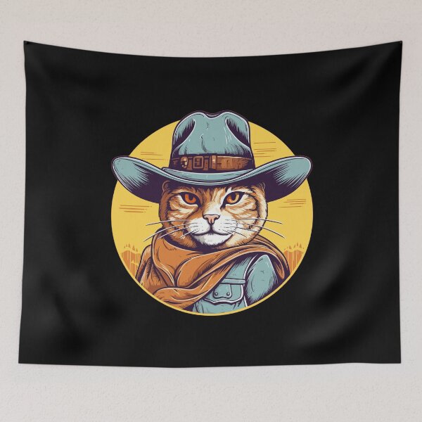 Item preview, Funny Cat Cowboy Cowgirl Meow Howdy Meowdy designed and sold by KsuAnn.