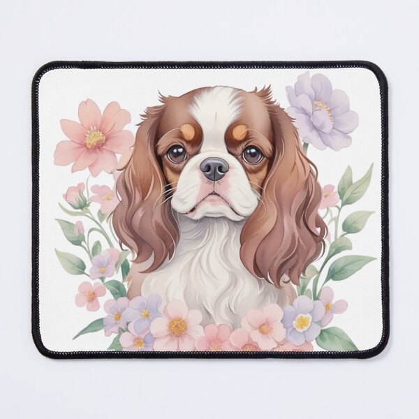 Artikelvorschau, Niedlicher Cavalier Spaniel Hund Aquarell Generative KI entworfen und verkauft von juoctaviniarts.