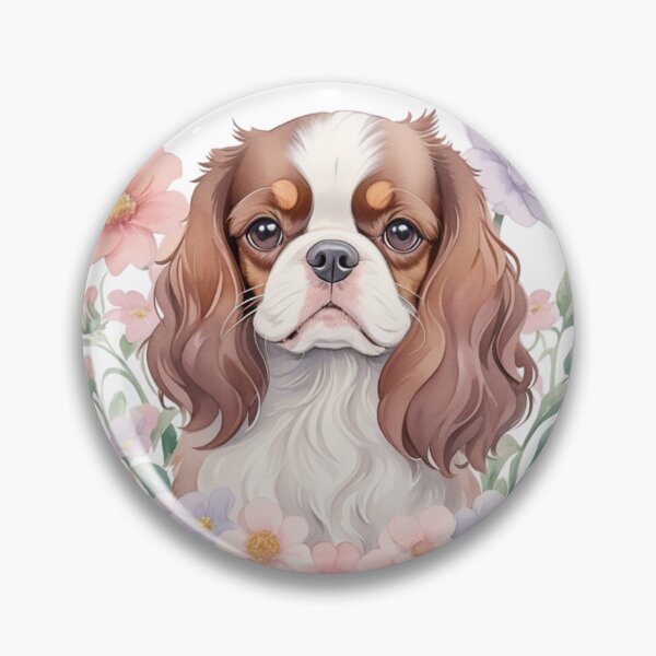 Artikelvorschau, Niedlicher Cavalier Spaniel Hund Aquarell Generative KI entworfen und verkauft von juoctaviniarts.