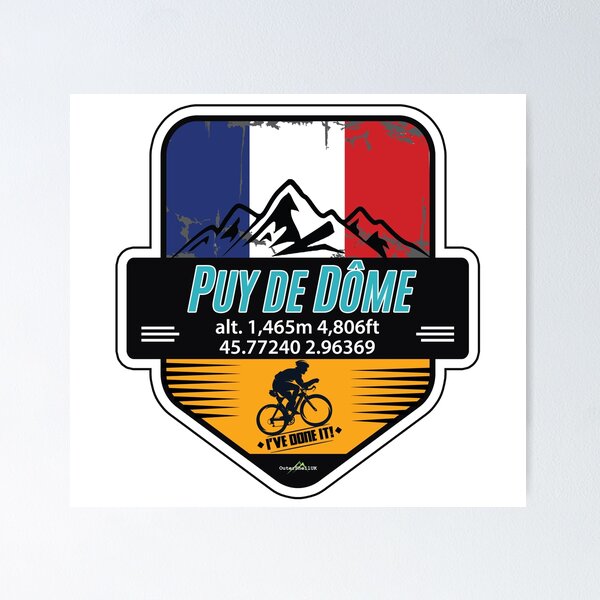 Item preview, Puy de Dome Auvergne France Cycling I've Done It! Sticker T-Shirt 01 designed and sold by OuterShellUK.