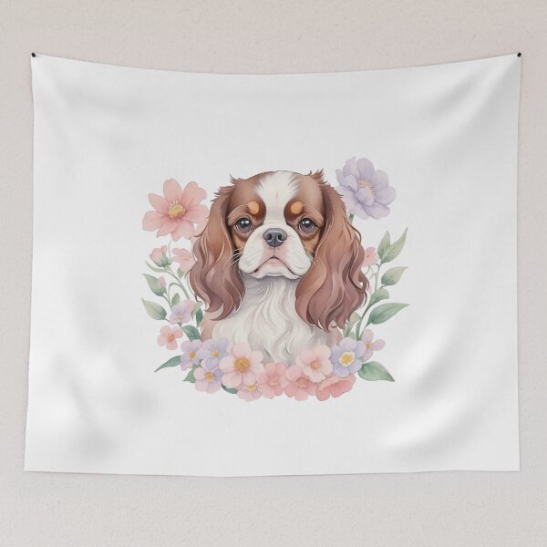 Item preview, Cute Cavalier Spaniel Dog Watercolor Generative ai designed and sold by juoctaviniarts.