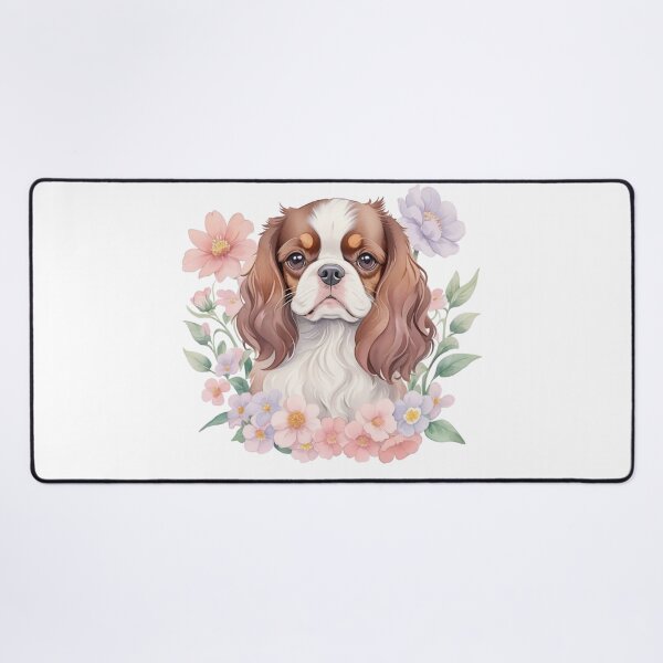 Artikelvorschau, Niedlicher Cavalier Spaniel Hund Aquarell Generative KI entworfen und verkauft von juoctaviniarts.