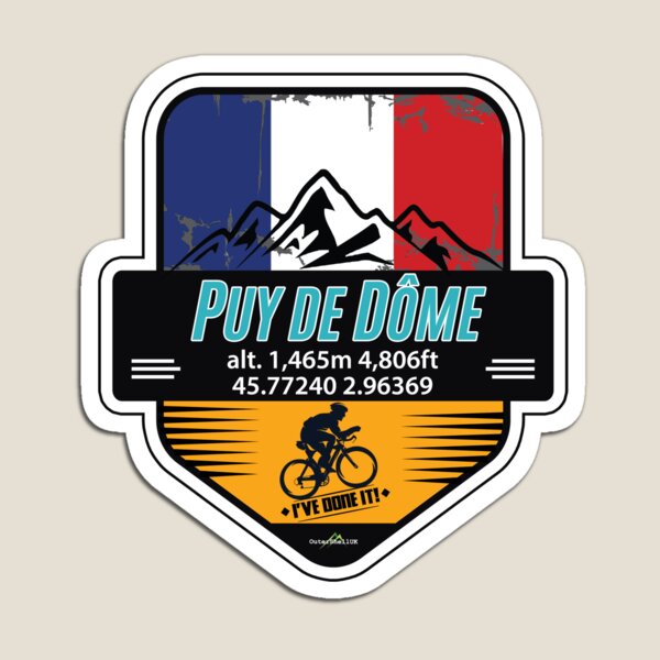 Item preview, Puy de Dome Auvergne France Cycling I've Done It! Sticker T-Shirt 01 designed and sold by OuterShellUK.