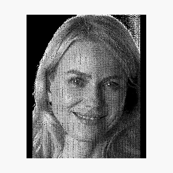 Item preview, Naomi Watts Black _amp_ White Portrait Made Of Points designed and sold by TeresitaBenner.