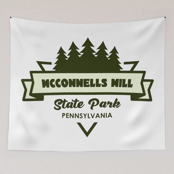 Item preview, McConnells Mill State Park Pennsylvania Trees And Ribbon designed and sold by bivenart.