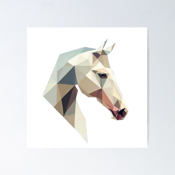 Item preview, geometric colorful horse designed and sold by Fantes.
