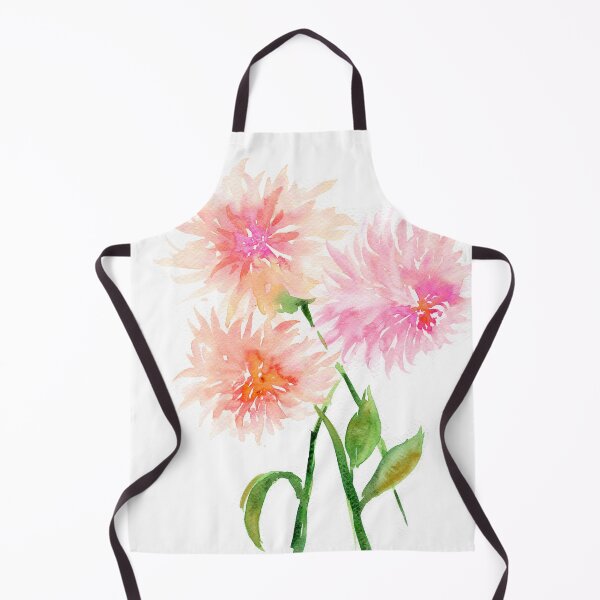 Item preview, Pink and coral dahlias watercolor painting designed and sold by AnissaF.