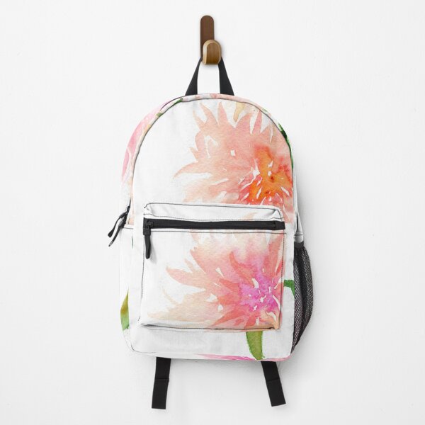 Item preview, Pink and coral dahlias watercolor painting designed and sold by AnissaF.