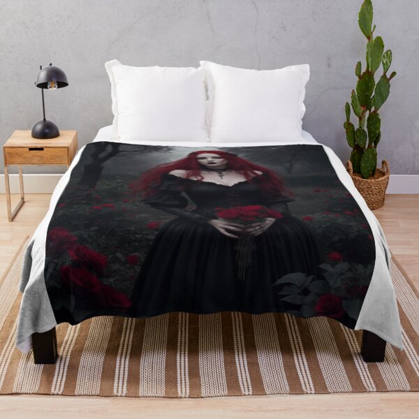 Item preview, AI-Generated Lady in Black Gown with Red Roses designed and sold by JonathanP514.