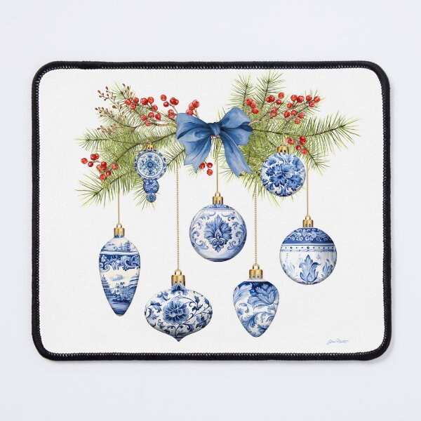 Item preview, Blue Chinoiserie Christmas A designed and sold by Jean Plout.