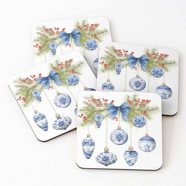 Item preview, Blue Chinoiserie Christmas A designed and sold by Jean Plout.