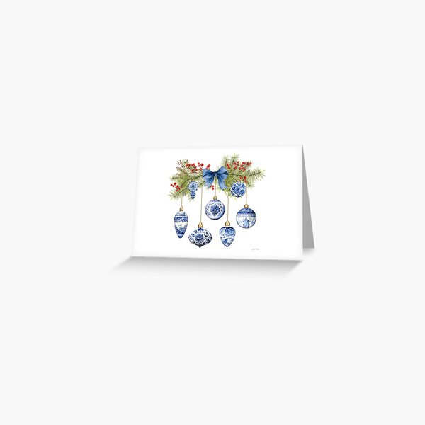 Vista previa del artículo con la obra «Chinoiserie Azul Navidad A», diseñado y vendido por Jean Plout.