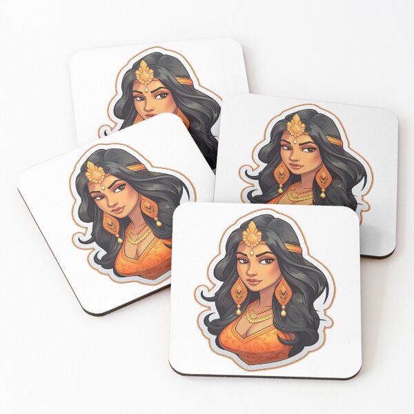 Item preview, Indian Queen Indian Princess Wearing Orange designed and sold by PrincessJessieJ.