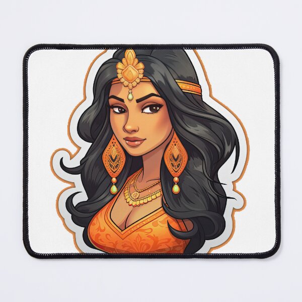 Item preview, Indian Queen Indian Princess Wearing Orange designed and sold by PrincessJessieJ.