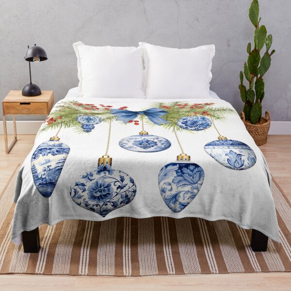Item preview, Blue Chinoiserie Christmas A designed and sold by Jean Plout.