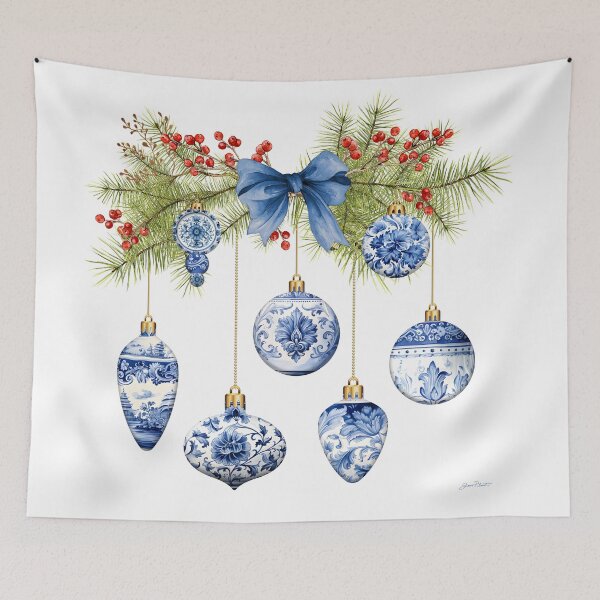 Item preview, Blue Chinoiserie Christmas A designed and sold by Jean Plout.