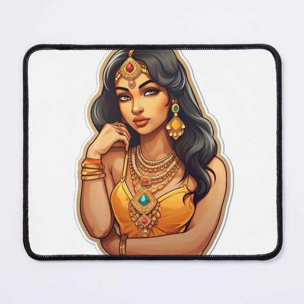 Item preview, Indian Queen Indian Princess Wearing Orange designed and sold by PrincessJessieJ.