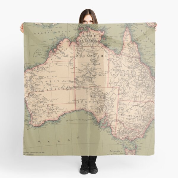 Item preview, Vintage Australian Topography Map (1888) designed and sold by BravuraMedia.