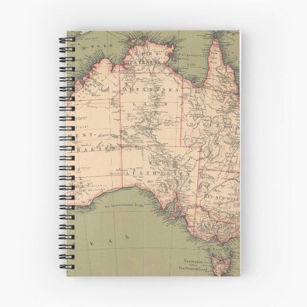 Item preview, Vintage Australian Topography Map (1888) designed and sold by BravuraMedia.