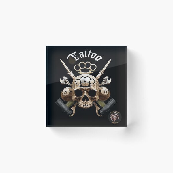 Item preview, Mechanical .rock'n'roll & tattoo addiction . skull. designed and sold by l-art-a-titi.