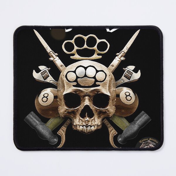 Item preview, Mechanical .rock'n'roll & tattoo addiction . skull. designed and sold by l-art-a-titi.