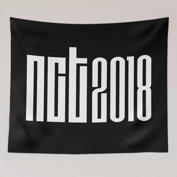 Item preview, NCT 2018 Logo Black & White designed and sold by nurfzr.