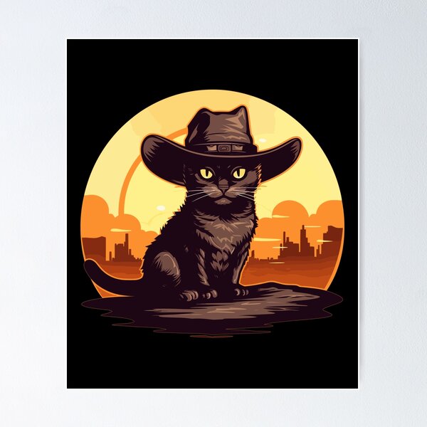 Artikelvorschau, Lustige Katze Cowboy Cowgirl Meow Howdy Meowdy entworfen und verkauft von KsuAnn.