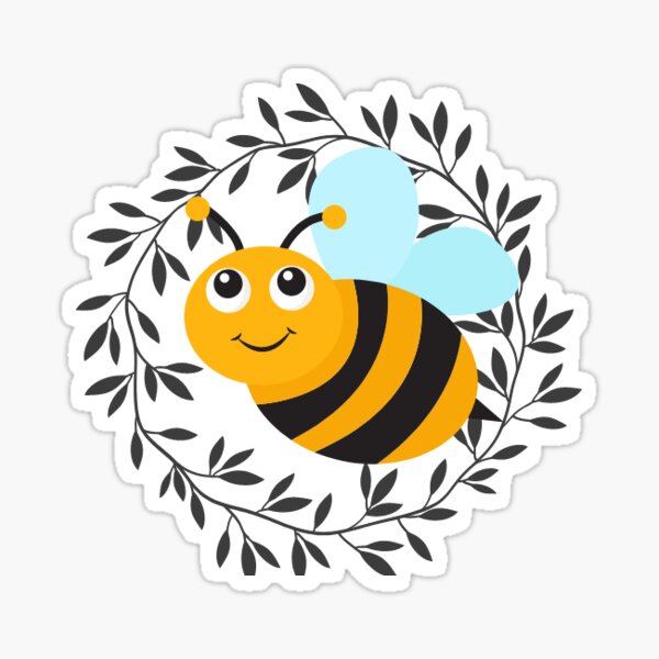 Wreath Bee Sticker