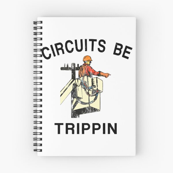 Item preview, Circuits Be Trippin' Lineman Hardhat blue collar Electrician Worker designed and sold by williamsethan.