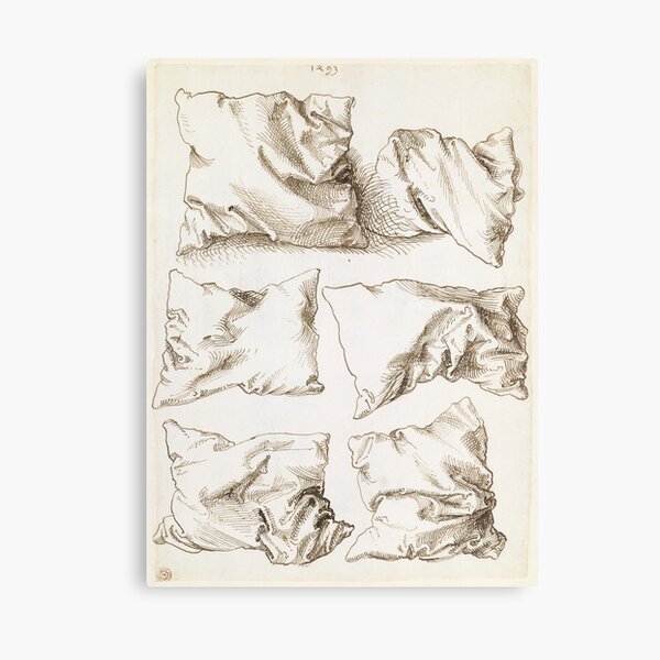 Six Studies of Pillows by Albrecht Durer, 1493 Canvas Print