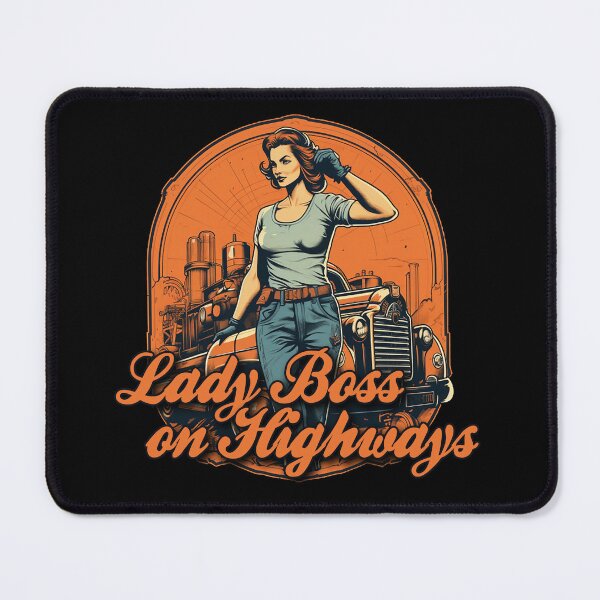 Item preview, Lady boss on highways - Cute lady trucking designed and sold by JansenGS.