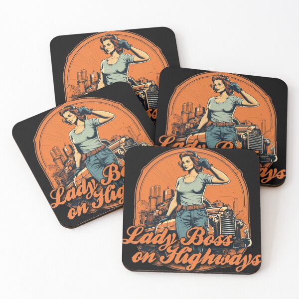 Item preview, Lady boss on highways - Cute lady trucking designed and sold by JansenGS.
