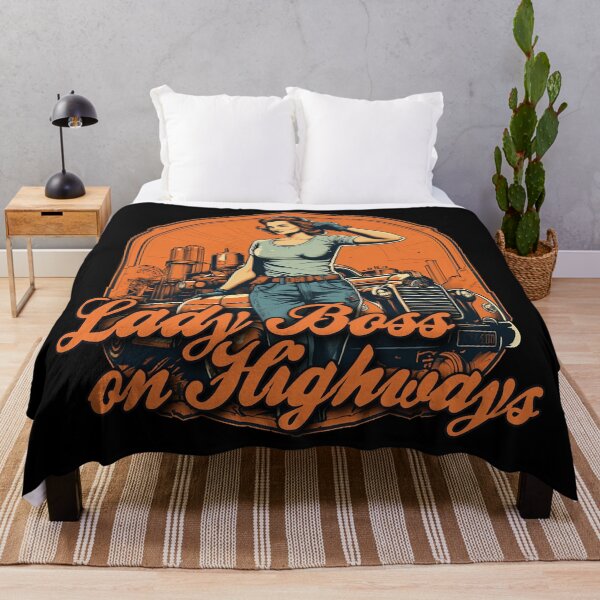 Item preview, Lady boss on highways - Cute lady trucking designed and sold by JansenGS.