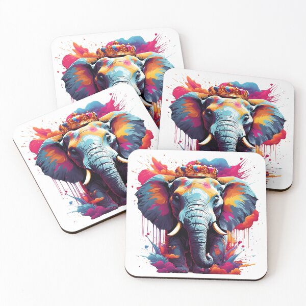Item preview, Watercolor Elephant Ink Splash designed and sold by SoccaTamam.