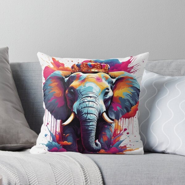Item preview, Watercolor Elephant Ink Splash designed and sold by SoccaTamam.