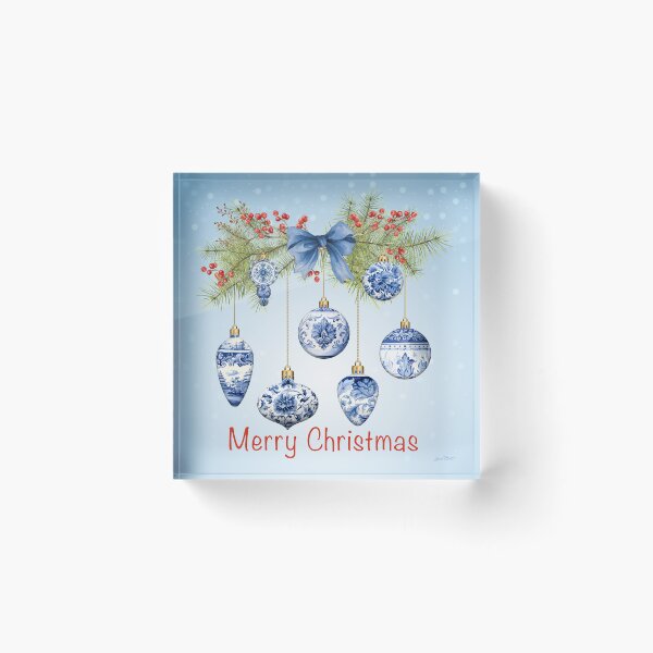 Item preview, Blue Chinoiserie Christmas B designed and sold by Jean Plout.