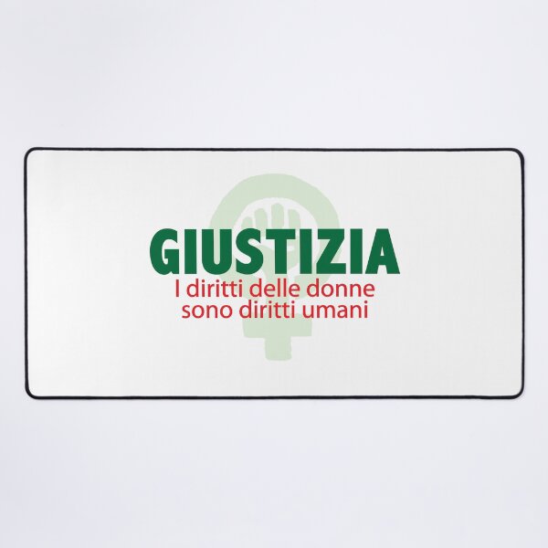 Item preview, Justice: Womens rights are human rights (Italia green)   designed and sold by ArtofDissent.