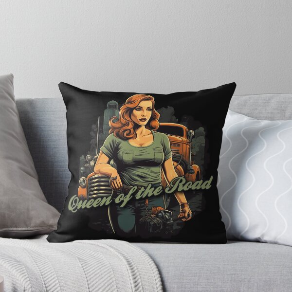 Item preview, Queen of the road - Cute lady trucking designed and sold by JansenGS.