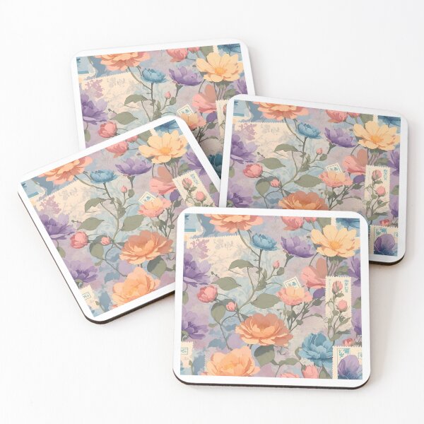 Item preview, Postal Watercolor Floral Pattern 4 designed and sold by Rae-SunshineArt.
