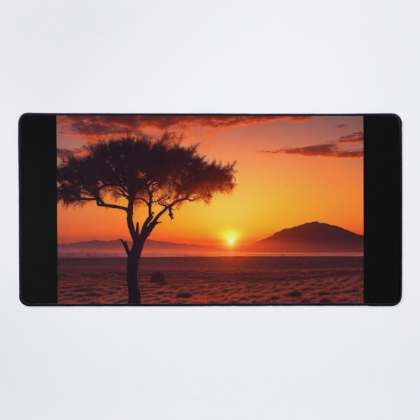 Item preview, Golden Serenity - Desert Sunset Landscape | Captivating Evening Glow designed and sold by OrangeMG.