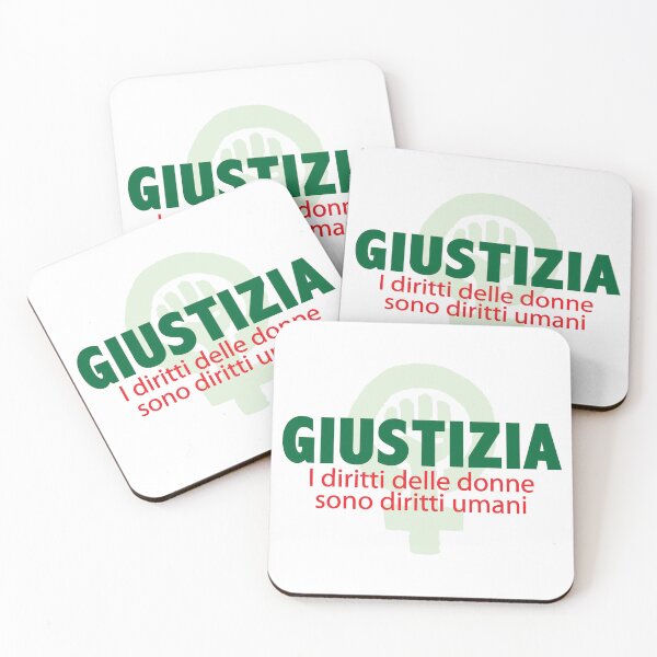 Item preview, Justice: Womens rights are human rights (Italia green) designed and sold by ArtofDissent.