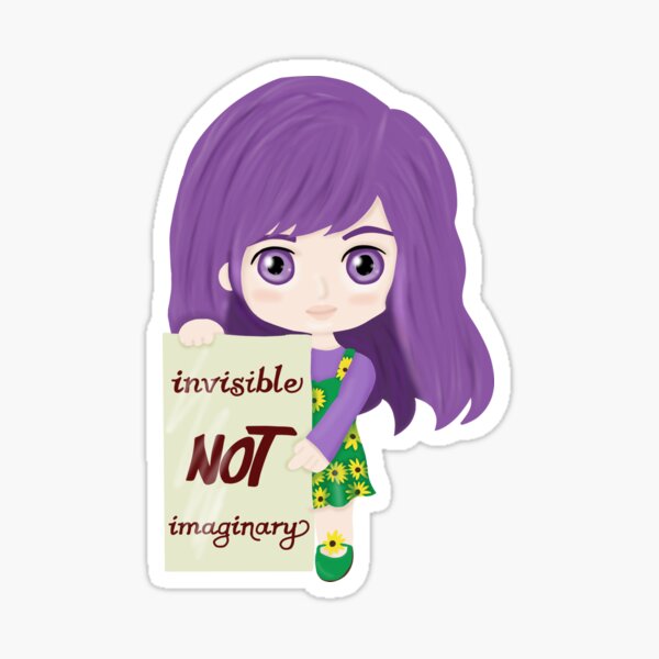 Item preview, Invisible not imaginary (hidden disability pride girl) designed and sold by Becky-Marie.