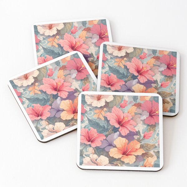 Item preview, Postal Watercolor Hibiscus Floral Pattern 2 designed and sold by Rae-SunshineArt.